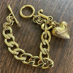 Juicy Couture Rare Gold Bracelet with Heart Charm